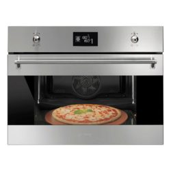 Smeg Classic SFP4390XPZ 60cm Reduced Height (45cm) Compact Pyrolytic Pizza Oven  in Stainless Steel
